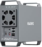 MAIWO Dual Bay Raid Enclosure for 3.5” SATA HDD, 10Gbps 2 Bay Hard Drive Enclosure with Cooling F...