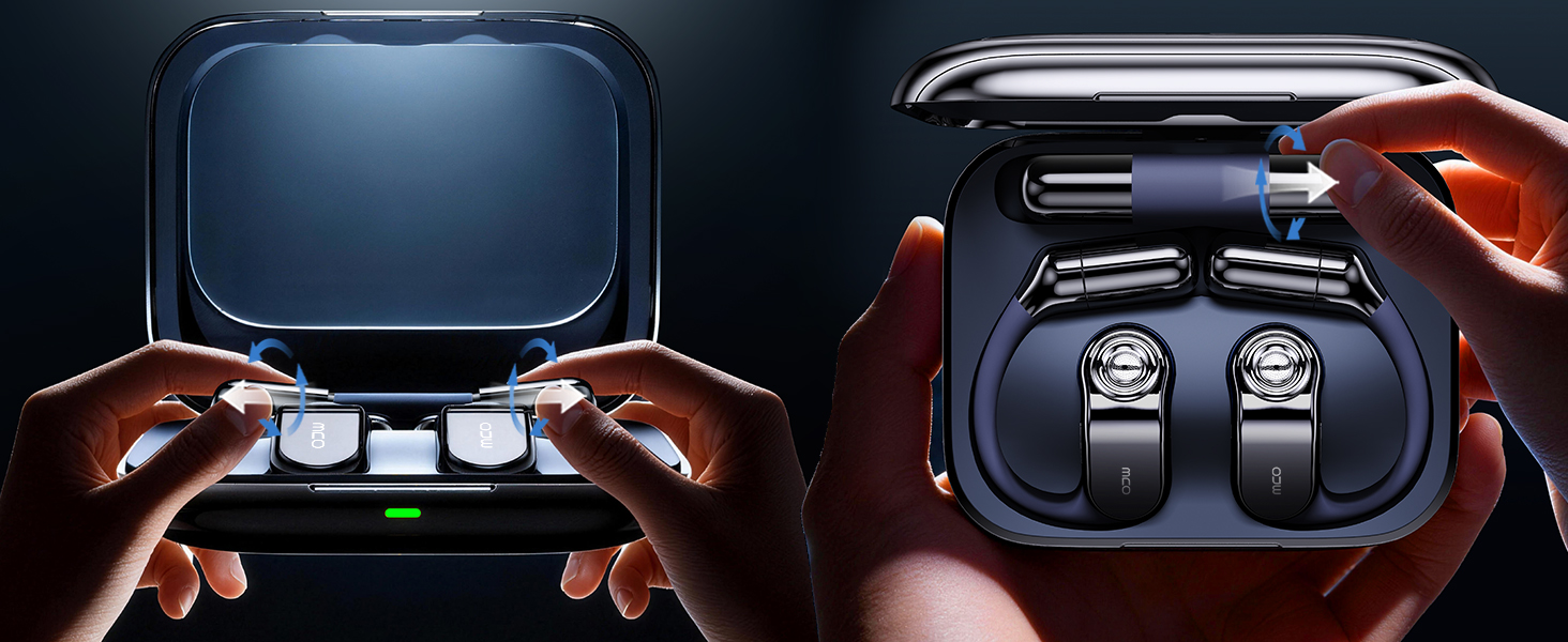 Shows the correct way to remove the headphones, making them easy to take out step by step.