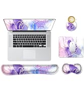 AIMSA Mouse Pad Wrist Rest Support Ergonomic Memory Foam Keyboard Set, Non-Slip Rubber Base Easy ...