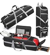 Large Rolling Baseball Catchers Gear Bag with Wheels, Softball Bag for 4 Bats,Equipment Bag with ...