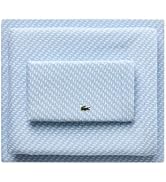Lacoste Mini Geo Logo 100% Percale Cotton 3-Piece Sheet – Cool, Crisp, Matte, and Durable, Oeko-T...