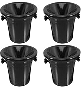 DOITOOL Black Wine Spittoon Dump Bucket with Double Handles 8.3 Inch Round Plastic Wine Tasting I...