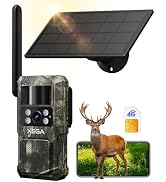 Xega 4G LTE Cellular Trail Camera with Livestreaming, No WiFi Game/Deer Cameras, Motion Activated...