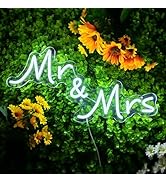 Mr and Mrs Neon Sign for Wedding Party Decor,Mr & Mrs Sign Anniversary Backdrop Decorations Gift ...