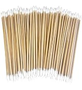 Eyxformula 200 Pcs 6 Inch Gun Cleaning Cotton Swabs with Double Pointed Tips, Strong Bamboo Stick...