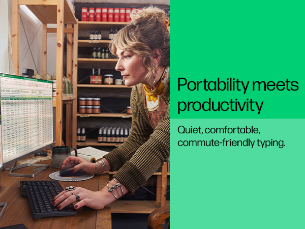 portability meets productivity quiet comfortable commute typing