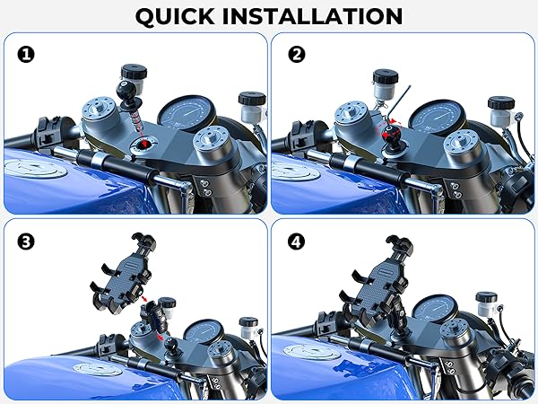 fork stem phone mount for motorcycle