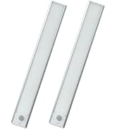 JMOO Under Cabinet Lights 2-Pack, 1500mah Rechargeable Motion Sensor Light Indoor - 11.81" Magnet...