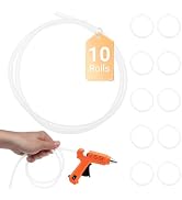 ENPOINT 10 Pack Long Hot Glue Stick Rolls - 3.28 FT Long x 0.27" Diameter Mini Hot Glue Sticks fo...