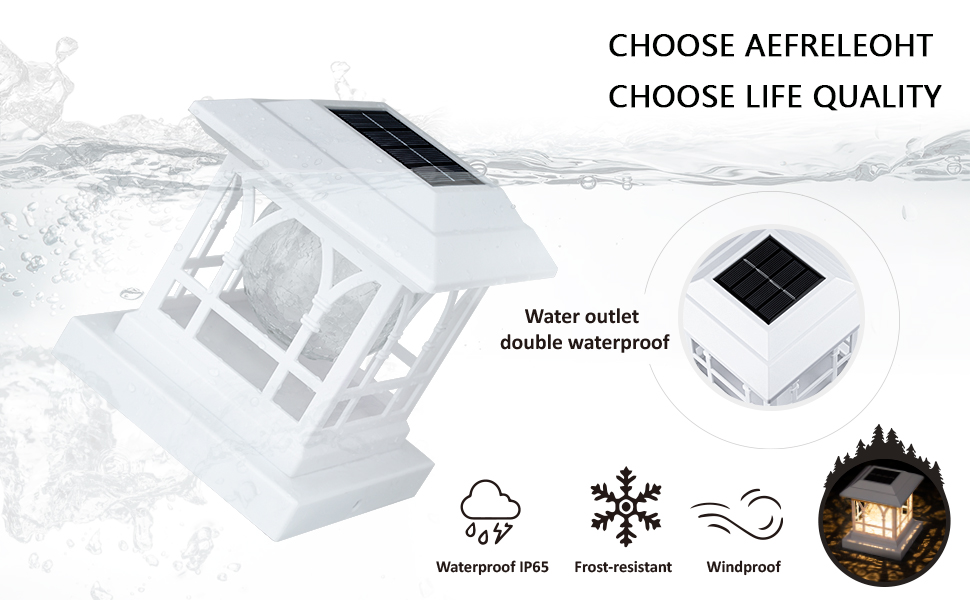 solar post cap lights