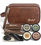 BALORIZ Shoe Shine Kit For Men & Women, 13Pcs Leather Shoe Polish Kit Christmas Gifts with Shoe P...