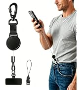 SUPBEE Anti-Theft Phone Tether, Retractable Phone Lanyard with Steel Wire, Metal Locking Carabine...