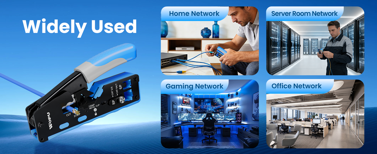 Pass Through Ethernet Crimper for CAT5/6