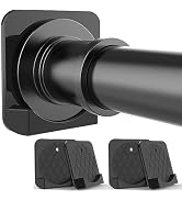 4 Pack Shower Rod Holders for Wall No Drill, Adhesive Shower Curtain Rod Holder, Shower Curtain R...