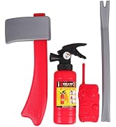 1 Set Children Firefighter Role Play Fireman Gear Costume Helmet Tools Water Extinguisher Pretend...