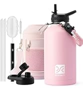 DYSANKY Insulated Water Bottle 64oz- Multiple Insulation Vacuum Sealed Thermos- Portable Sports H...