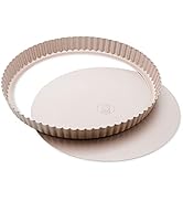 Nonstick Removable Bottom Tart Pan for Baking by Ultra Cuisine, 11 in Round Fluted Edge, for Quic...