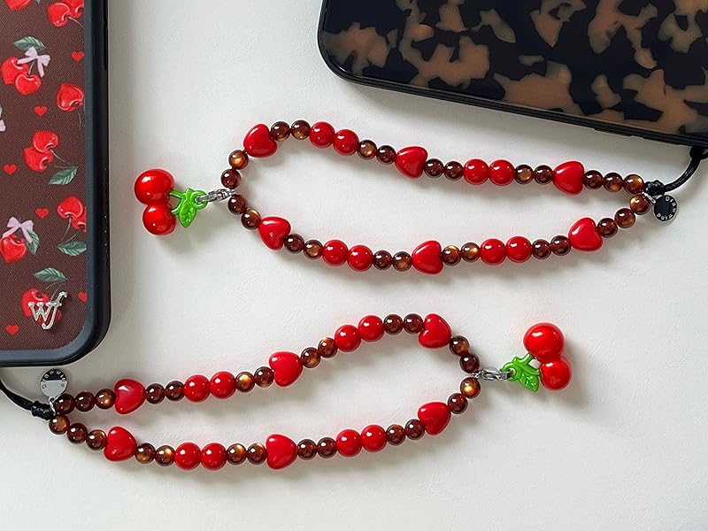 cherry phone strap