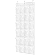 Bofoho Over The Door Shoe Organizer - Space Saving Shoe Rack for Closet Door with 24 Pockets and ...