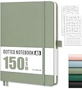 AHGXG Bullet Dotted Journal - 150 GSM Dot Grid Notebook Journal, Thick Acid-Free Paper, A5 Dotted...
