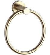 BGL Towel Ring Brushed Gold Stainless Steel 304 Towel Ring Wall Mount Bathroom Towel Holder Round...