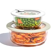 Bentgo Signature Leak-Proof Glass Food Storage - 4-Piece Set, 1-Compartment Plastic-Free Containe...