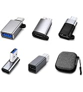 BaseNew 5-in-1 Multi USB Type C Adapter Kit,USB C to USB 3.0,90 Degree USB C Female to USB Male,M...