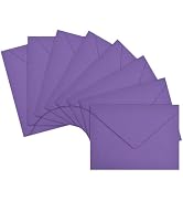 LIKAJON 50 Pack A7 Envelopes, Dark Purple Greeting Card Envelopes Self Seal, 5.24 x 7.24 in Envel...