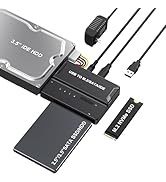M.2 NVMe Adapter, NVMe M.2 + SATA + IDE 2.5”/3.5” SSD/HDD Enclosure10 Gbps Hard Drive Reader PCIe...