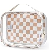 Narwey TSA Approved Clear Toiletry Bag for Travel, Waterproof PVC Clear Makeup Bags, Portable Com...