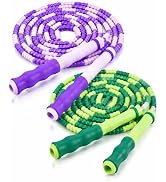 Jump Rope for Kids, Beaded Jumping Rope for 8-12, 9Ft Adjustable Skipping Rope with Soft Beaded, ...