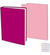 2 Pack Stretchable Book Sleeve Covers, for Paperbacks Hardcover Textbooks up to 9" x 12", Office ...