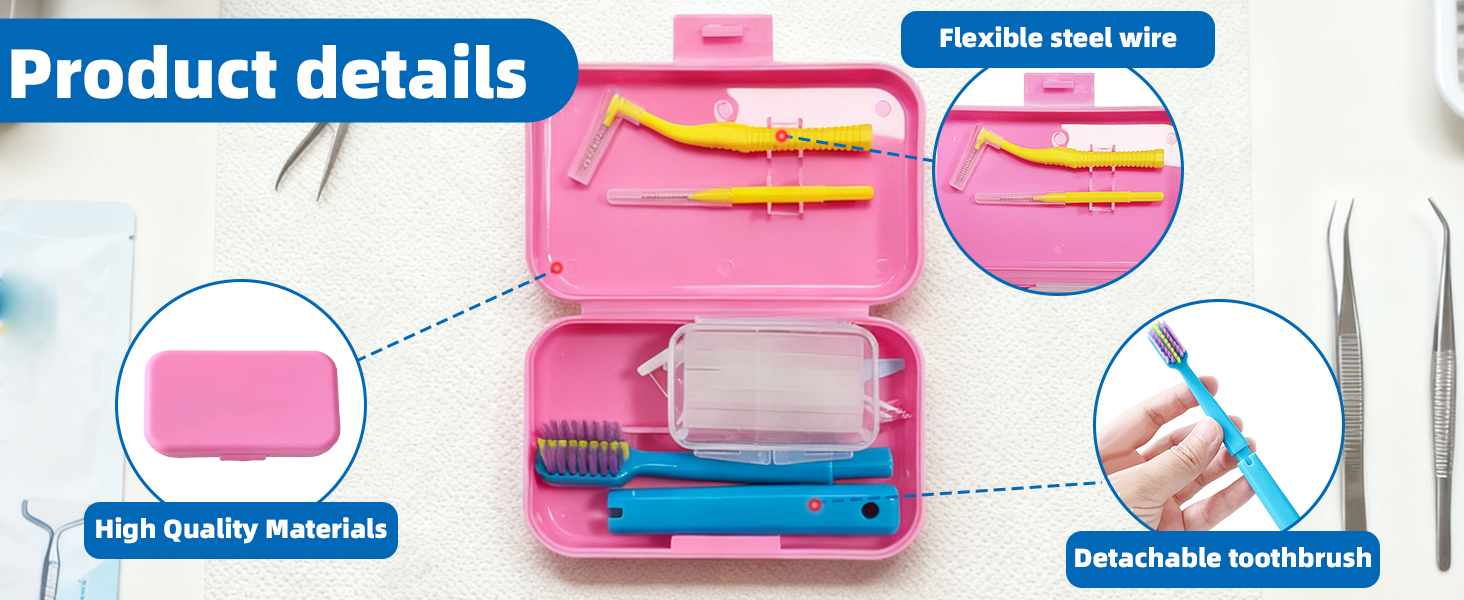 6-in-1 Orthodontic Oral Care Kit with Case