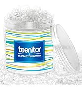 Clear Elastic Hair Bands, Teenitor 2000pcs Mini Hair Rubber Bands with a Box, Soft Hair Elastics ...