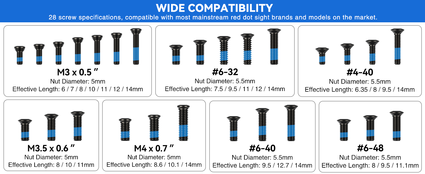 Red Dot Mounting Screws Kit