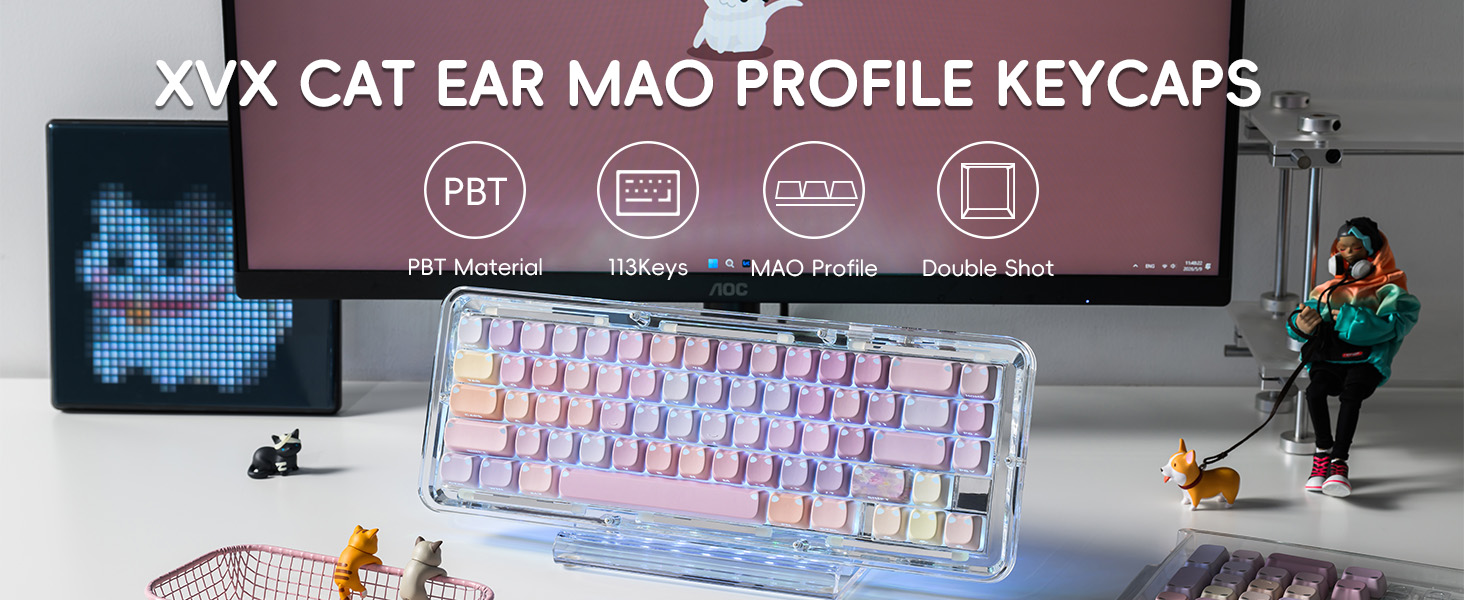 Lumicat keycaps