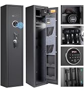 Mutak 4-5 Rifle Gun Safe for Home Rifle and Pistols, Large Capacity Biometric 5 Rifle Safe & 5 Pi...