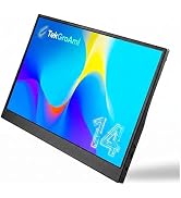 TekGroAml 14" Portable LCD Monitor, 1200P IPS Screen, Ultra-Slim External Display with USB-C Mini...
