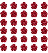 Wecoe 30 Pcs Small Red Rose Flower Hair Clips Cute Decorative Tiny Mini Clips Wedding Halloween H...