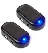ANKI HAPPIGO 2Pcs Car Solar Power Simulated Dummy Alarm Device Anti-Theft LED Flashing Security L...