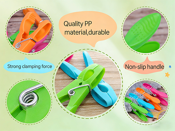 Colorful Plastic Clothespins