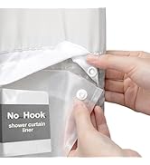 XOGUIBO PEVA Snap-in Replacement Liner 55" L x 71" W, for 72" W x 75" L No Hook Shower Curtain