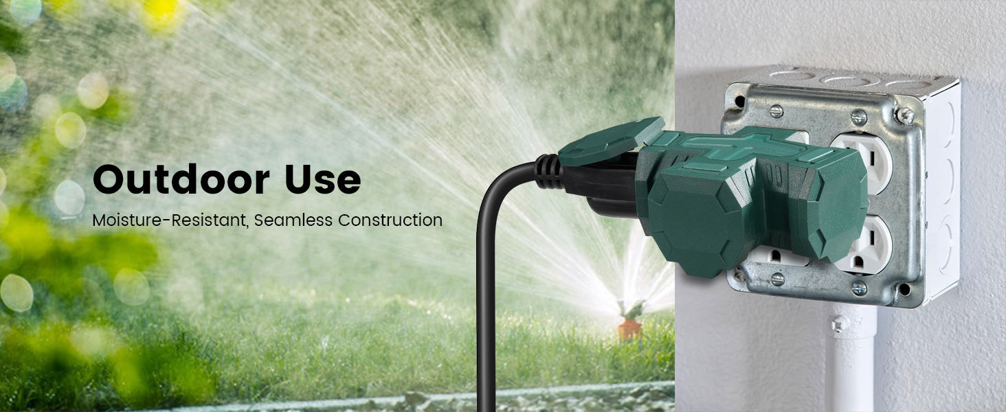 outdoor multiple plug outlet waterproof