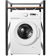 SimpMyloobe Washer Dryer Stacking Rack Stand, Heavy Duty Over Washer Dryer Shelves with Adjustabl...