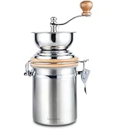 Easyworkz Manual Coffee Grinder - Adjustable Settings, Airtight Canister - Coffee Bean Mill Tool ...