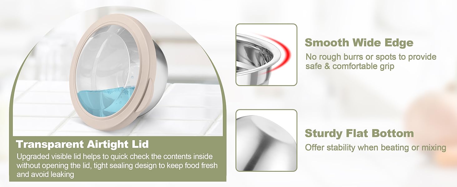 With tight-fitting & see-through lids, quickly see the food without opening the lid