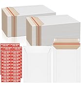 CXIIPOL 100 Pack Rigid Mailers 6x8 Inch Self Seal Document Mailers, Protective Flat Cardboard Stu...