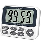 XREXS Digital Kitchen Timer, Magnetic Countdown Up Cooking Timer Clock with Large LCD Display, Ad...