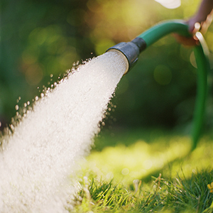Rinse with a garden hose at high pressure.