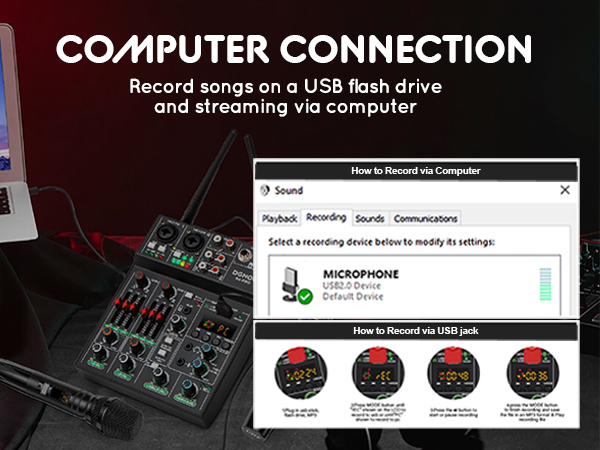usb audio mixer for streaming